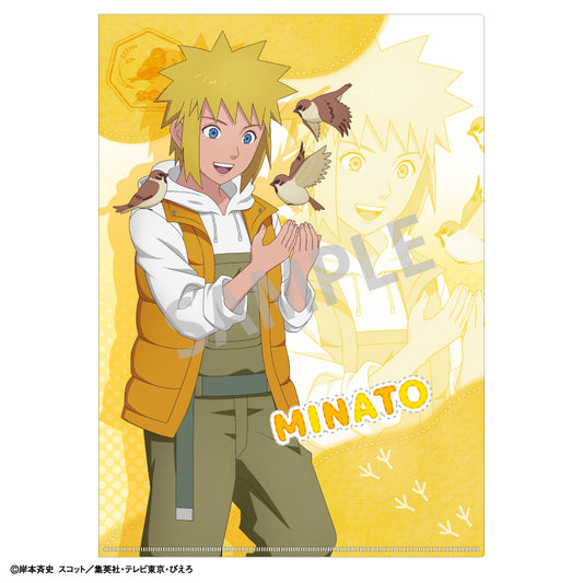 【予約商品】NARUTO-ナルト- 疾風伝　A4シングルクリアファイル＿波風ミナト／少年期×アニマル