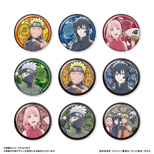 【予約商品】NARUTO トレーディングステンドグラス風キラキラ缶バッジ 【全9種】（BOX）